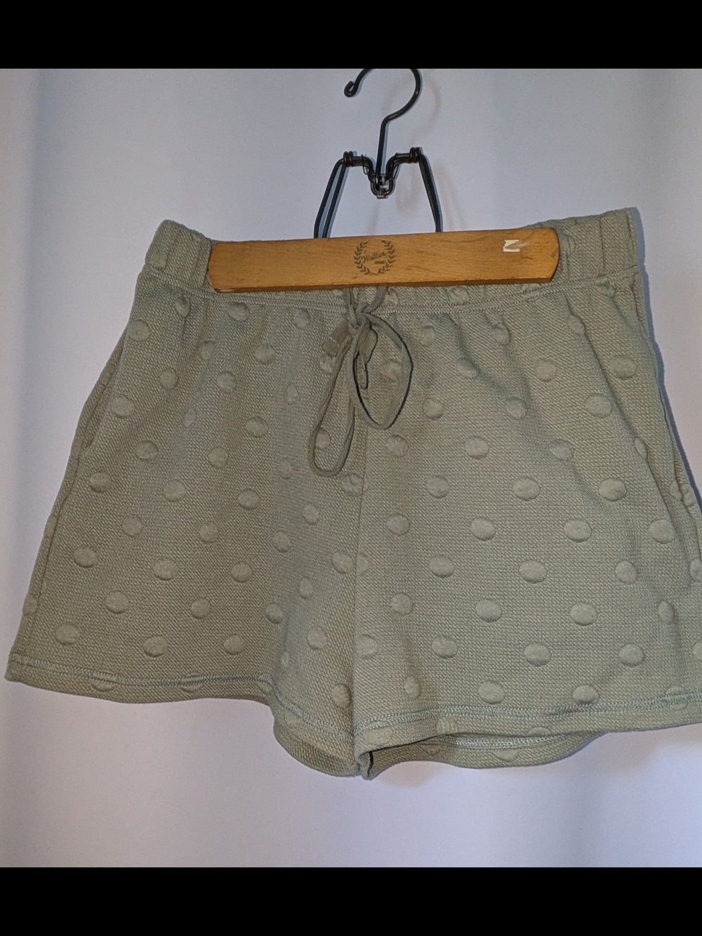Blu Pepper Sage Textured Dot Cozy Lounge Shorts